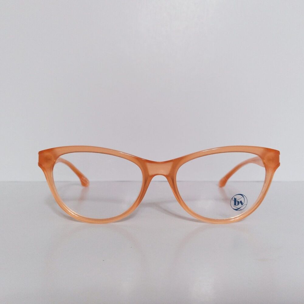 Womens Bon Vivant Coral Cat Eyeglasses Frames Never Worn Handmade In Italy